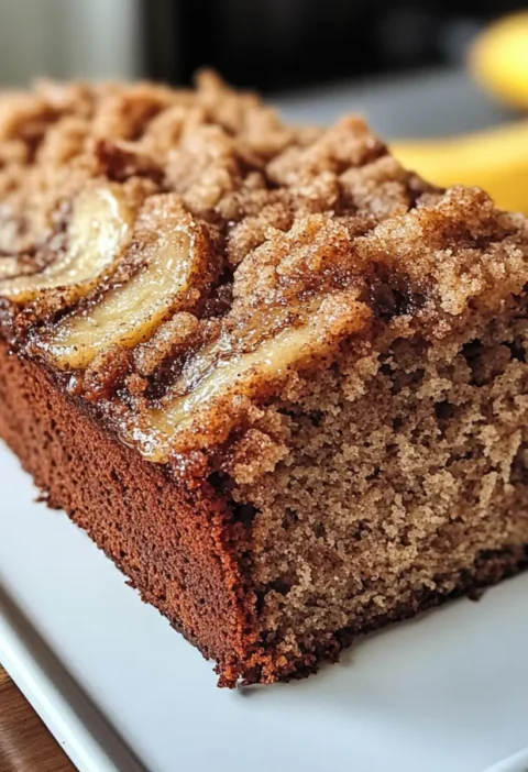 Veganes Zimt-Strudel-Bananenbrot mit Streuseln genießen